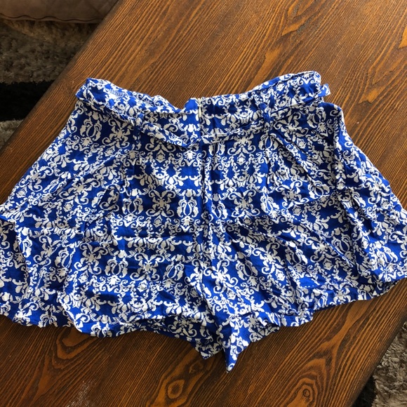 Forever 21 print Flowy shorts in blue - Picture 3 of 5